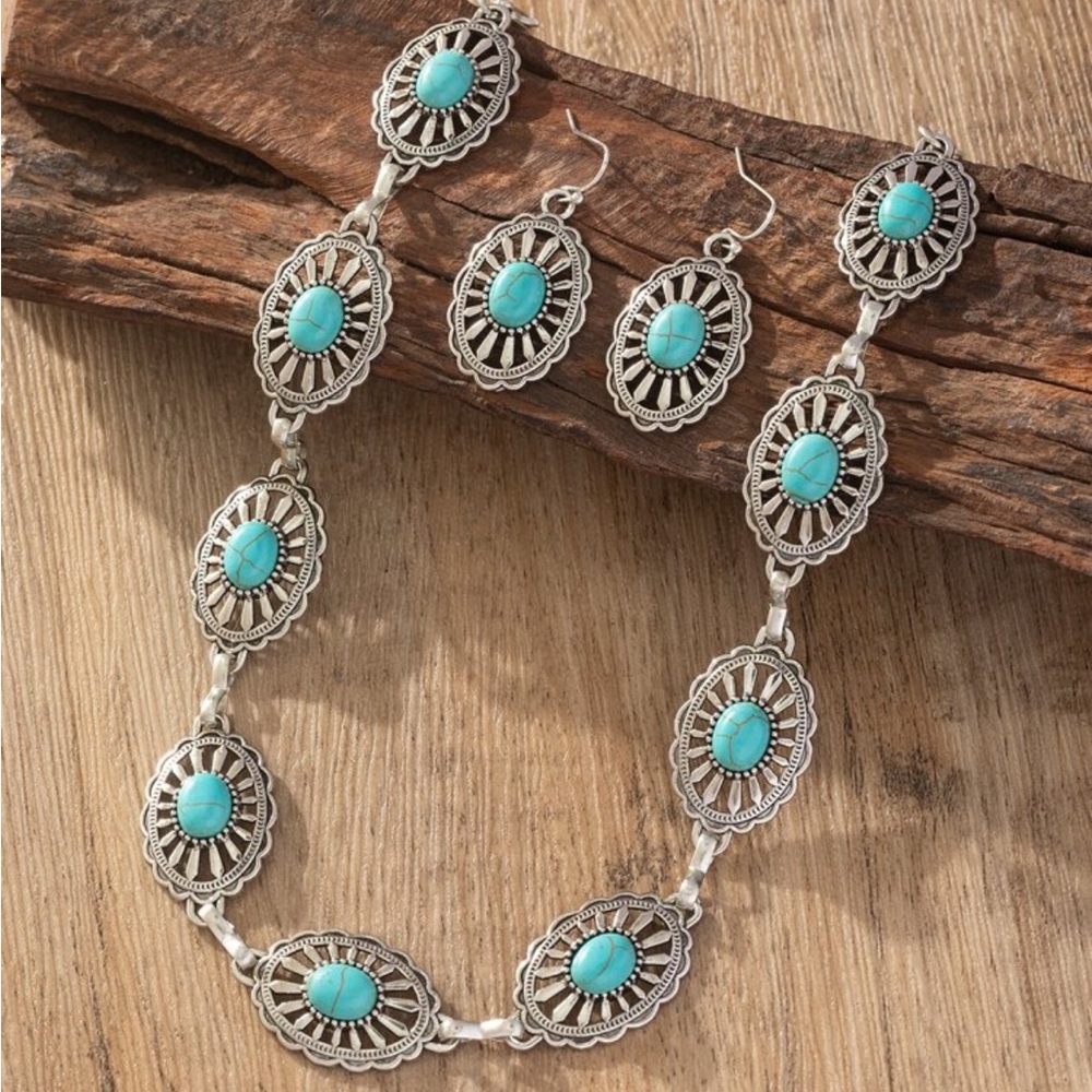 Turquoise Necklace and Earring Set